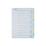 カラーインデックス A4 タテ型 6色12山 13枚1組 2穴 1パック1組入 キングジム/EC-907-12Y