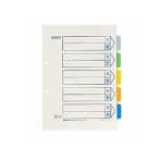 カラーインデックス A4 タテ型 5色5山 6枚1組 2穴 1パック2組入 キングジム/EC-907-2K