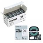 テプラ PROテープカートリッジ エコパック お徳用 ラベル:白 文字色:黒 幅24mm ラベル8m巻 1パック5個入 キングジム EC-SS24K-5P