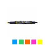 水性 蛍光ペン 蛍コート 太字 3.8mm / 細字 0.8mm 1本 トンボ鉛筆 EC-WA-TC