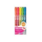 5色 水性 蛍光ペン オプテックス2イージー 太字 4.0mm / 細字 1.2mm 各色1本 まとめ買い ゼブラ EC-WKT11-5C