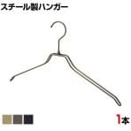 スチール製ハンガー 1本 衣料品用ハンガー 洋服用ハンガー 平型 幅420mm シンプル 洋服掛け ディスプレイ 業務用 新生活 クローゼット収納