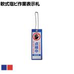 TRUSCO 軟式塩ビ作業表示札(ボールチェーン付き)点検中 縦100×横35mm