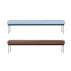 【法人様限定】LC-7Bシリーズ ロビーチェア 背なし レザー張り 幅1800×奥行470×高さ400mm待合室 病院 施設