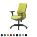 【法人様限定】OA-3100シリーズ オフィスチェア デスクチェア 在宅勤務 ミドルバック グレーシェル 可動肘タイプ 張地 布 PVCレザー OA-3135AJ