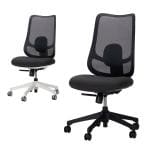 Work Plus SPIRO CHAIR オフィスチェア 事務椅子 ミーティングチェア メッシュ キャスター付き 背ロッキング ランバーサポート 肘なし WorkPlus