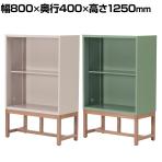 Work Plus FLEX-WIZ STORAGE オープンシェルフ 収納棚 キャビネット 本棚 オフィス収納 スチール 脚付き 木脚 幅800×奥行400×高さ1250mm WorkPlus