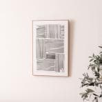 アートパネル D モダン 北欧 モノクロ 白黒 線 A2 絵 絵画 インテリア雑貨 アート デザインボード インテリア 飾り 壁掛け 壁飾り 幅400×奥行25×高さ600mm