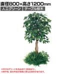ベルク 土台パネル 450丸型 フィカスベンジャミン 国産 プランター テーブル樹木 人工観葉植物 フェイクグリーン GR5135 直径800×高さ1200mm オフィス 休憩室