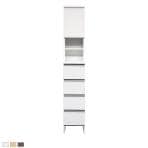 ランドリー収納 ハイタイプ ポケット チェスト 収納 タンス 日本製 幅298×奥行270(上台)・394(下台)×高さ1805mm