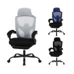 オフィスチェア スリープ2 ワークチェア メッシュチェア リクライニング フットレスト付き 幅660×奥行665×座面高さ425～495mm