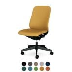 プラス レナ RENA オフィスチェア 本体ブラック 背ブラック 背クッション 樹脂脚 肘なし ナイロンキャスター 日本製 KC-RN62SKL