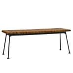 HAOK BENCH ハオクベンチ カフェチェア 木製 2人掛け ダイニングベンチ 屋外対応 天然木 ベランダ カフェ アウトドア 幅1200×奥行400×高さ450mm