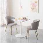 2人用 ダイニングテーブルセット 3点 (幅600mm食卓テーブル×1・食卓椅子×2) カフェセット 正方形 コンパクト モダン 韓国インテリア おしゃれ