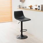 バーチェア 昇降式 回転 フットレスト付き 背角タイプ ハイチェア ハイスツール カウンターチェア カフェ 本革調 合成皮革 ステッチ ヴィンテージ風