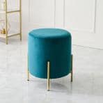 スツール ベロア風 丸椅子 軽い 椅子 イス コールド脚 おしゃれ コンパクト 韓国インテリア くすみカラー フェミニン エレガント かわいい サロン