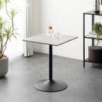 カフェテーブル 大理石調 セラミック柄 正方形 ダイニングテーブル 2人用 1人暮らし コンパクト 韓国インテリア 店舗 カフェ 幅600×奥行600×高さ700mm