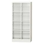 8人用 2列4段 SBK シューズボックス オープンタイプ 中棚付き スチール ホワイトグレー 幅511×奥行330×高さ1090mm 【国産】 【完成品】 SBK-24T 下駄箱 靴箱 シューズラック