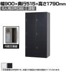 スチールロッカー 深型 6人用 鍵付き 内筒交換錠 スチール スタンダード 業務用 幅900×奥行515×高さ1790mm 【国産】 【完成品】 / TLK-NC6