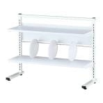HS-YS-54 / 可動棚付机上ラック【ホワイト】
