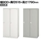 2人用 ワイド スチールロッカー 業務用 SLタイプ 余裕の収納力 シリンダー錠 幅900×奥行515×高さ1790mm オフィスロッカー 下駄箱 シューズロッカー