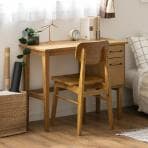 デスクチェアセット 2点 デスク(幅900mm)+チェア(板座) ラスティック デスク 机 引き出し付き 椅子 木製 在宅ワーク リモート おしゃれ ナチュラル ヴィンテージ 幅900×奥行450×高さ720mm