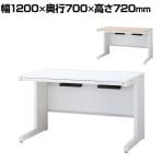 イナバ DUENA デュエナK ケースウェイカバー オフィスデスク スチール製 事務机 平机 L型脚 センター引出し付 DUK-127C 幅1200×奥行700×高さ720mm 社長机