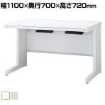 イナバ DUENA デュエナK ケースウェイカバー オフィスデスク スチール製 事務机 平机 L型脚 センター引出し付 DUK-117C 幅1100×奥行700×高さ720mm 社長机