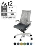ITOKI オフィスチェア アクト2 樹脂脚 T型肘 ランバーサポート ナイロンキャスター 事務椅子 デスクチェア 抗ウイルス再生張地 GN
