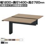 【追加/増設用】ITOKI INTERLINK R インターリンクRパネル脚・両面タイプ中間連増セット フリーアドレスデスク 幅1200×奥行1400×高さ720mm CLR-124TES