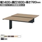 【追加/増設用】ITOKI INTERLINK R インターリンクRパネル脚・両面タイプ中間連増セット フリーアドレスデスク 幅1400×奥行1600×高さ720mm CLR-146TES