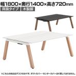 【本体】ITOKI(イトーキ) アフィーノ フリーアドレスデスク ワークベンチ 両面タイプ 木製脚 会議机 アクリル化粧板 幅1800×奥行1400×高さ720mm 日本製