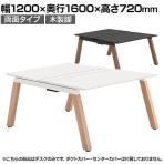 【本体】ITOKI(イトーキ) アフィーノ フリーアドレスデスク ワークベンチ 両面タイプ 木製脚 会議机 アクリル化粧板 幅1200×奥行1600×高さ720mm 日本製