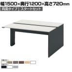 【本体】ITOKI(イトーキ) INTERLINK R インターリンクRパネル脚・両面タイプスタートセット フリーアドレスデスク 幅1500×奥行1200×高さ720mm CLR-152SES