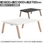 【本体】ITOKI(イトーキ) アフィーノ フリーアドレスデスク ワークベンチ 両面タイプ 木製脚 会議机 アクリル化粧板 幅1800×奥行1600×高さ720mm 日本製
