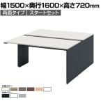 【本体】ITOKI(イトーキ) INTERLINK R インターリンクRパネル脚・両面タイプスタートセット フリーアドレスデスク 幅1500×奥行1600×高さ720mm CLR-156SES