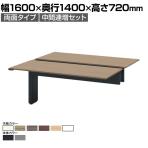 【追加/増設用】ITOKI INTERLINK R インターリンクRパネル脚・両面タイプ中間連増セット フリーアドレスデスク 幅1600×奥行1400×高さ720mm CLR-164TES