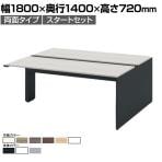 【本体】ITOKI(イトーキ) INTERLINK R インターリンクRパネル脚・両面タイプスタートセット フリーアドレスデスク 幅1800×奥行1400×高さ720mm CLR-184SES