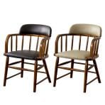 ACME Furniture オーク アームチェア ダイニングチェア 幅535×奥行555×高さ755mm OAKS ARM CHAIR PVC