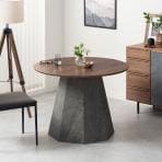 ダイニングテーブル 丸 ALT 4人 食卓テーブル 木目 大理石調 ラウンドテーブル ウッディモダン テーブル 4人掛け 円形 丸テーブル 幅1000×奥行1000×高さ700mm