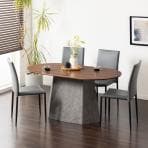 【設置無料】4人用 ダイニングテーブルセット 楕円形 5点 ALT 木目 テーブル スタッキング ダイニングチェア 幅1500mm 食卓テーブル×1 食卓椅子×4