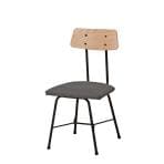 【MASH】 Glam グラム チェア シンプルデザイン 張地:ファブリック 背:オーク突板 フレーム:スチール