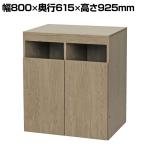 木製ゴミ箱カウンター ゴミ箱収納用カウンター ゴミ箱2個セット ダストボックス キッチンカウンター 木目調 おしゃれ 幅800×奥行615×高さ925mm