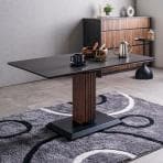 セラミック 昇降テーブル 大理石調 昇降式 高さ調節 テーブル リフティングテーブル リビングダイニングテーブル ローテーブル 和モダン 幅1200×奥行700×高さ510～720mm