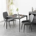 【設置無料】2人用 ダイニングテーブルセット 3点(幅900mm食卓テーブル×1 食卓椅子×2) オーヴ ORV セラミック コンセント付き セラミックテーブル ワークテーブル バックデザイン ダイニングチェア