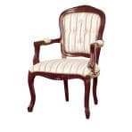 MARCHE マルシェ チェア ダイニングチェア 肘付き クッション アンティーク調 天然木 手彫り仕上げ