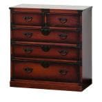 民芸調 引出箪笥 和タンス 収納棚 引き出し 和風 天然木 桐材 衣類収納 小物収納 幅670×奥行345×高さ700mm