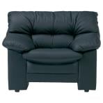 [ライオン事務器]LI-L-521AC/応接セット アームチェア 1人用【ブラック】