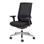 No.5880シリーズ オフィスチェア プレジデントチェア 会議チェア 高機能 背メッシュ 座面布張り ウレタン 可動肘 キャスター付き No.5886FN 人間工学 エルゴノミクス