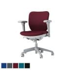 オフィスチェア セレーナNo.2912F 布張り ローバック 可動肘 シンクロロッキング機構 背座交換可能 LI-No2912F